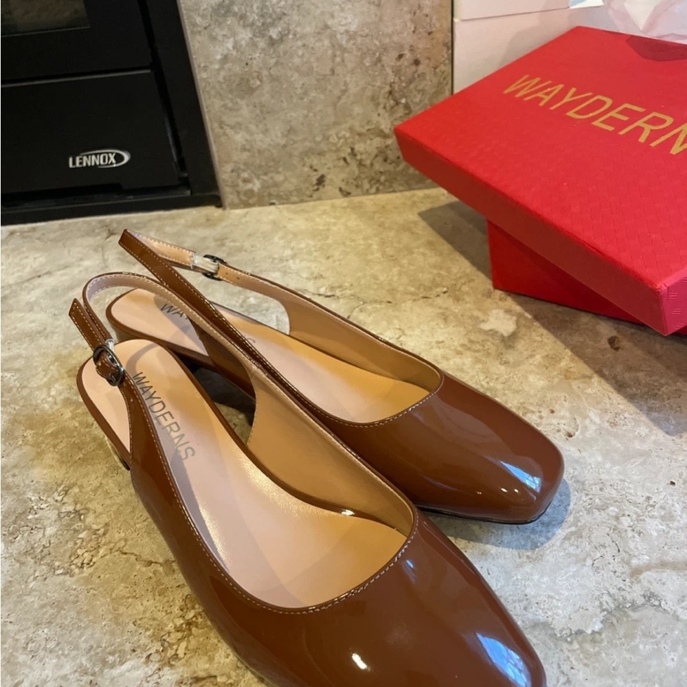 Brown Slingback Women's Shoes